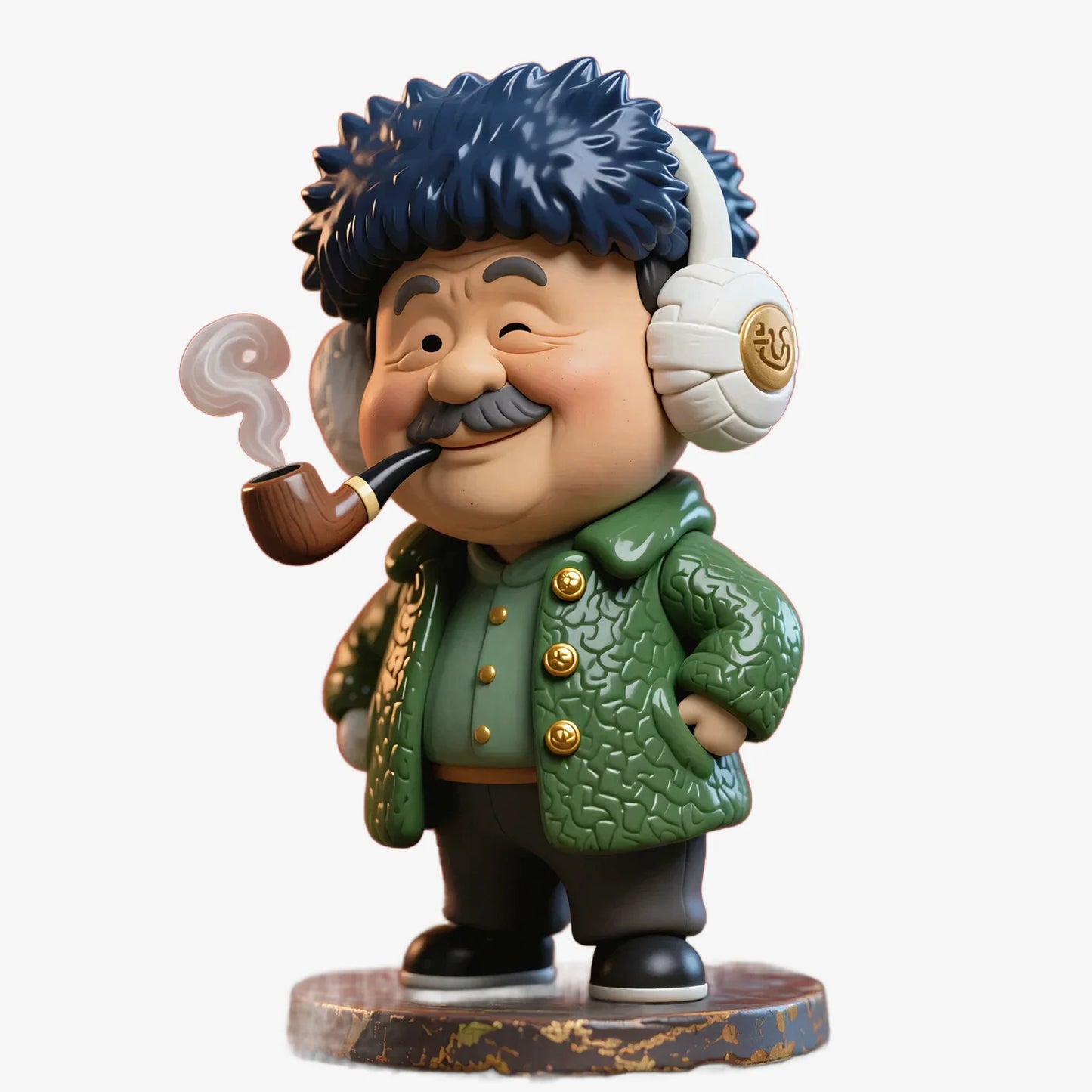 Cute Figure with Earmuffs Figurine