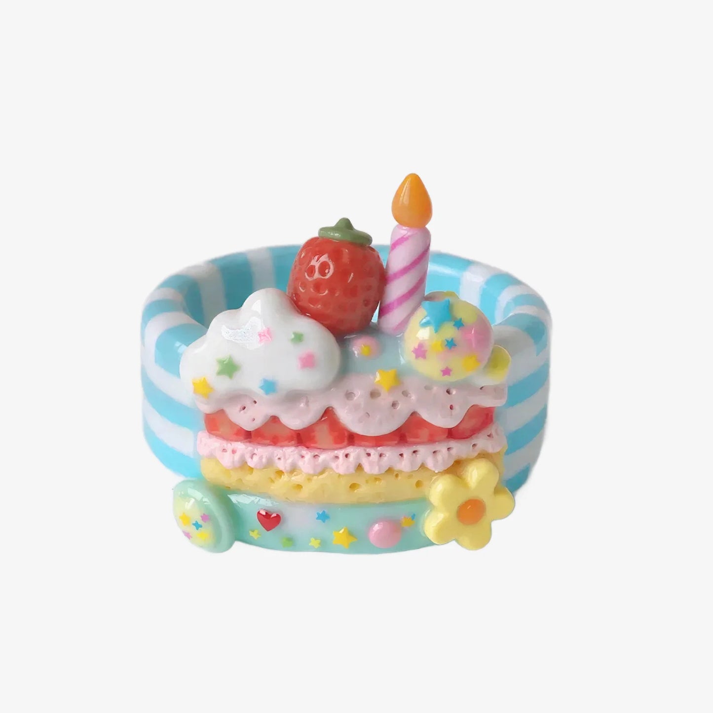 Colorful Cake Element Rings