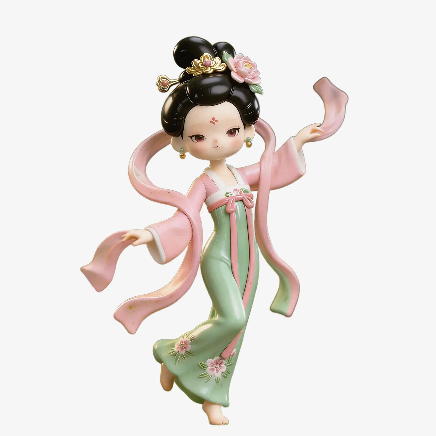 Ancient Flower Dress Beauty Figurine