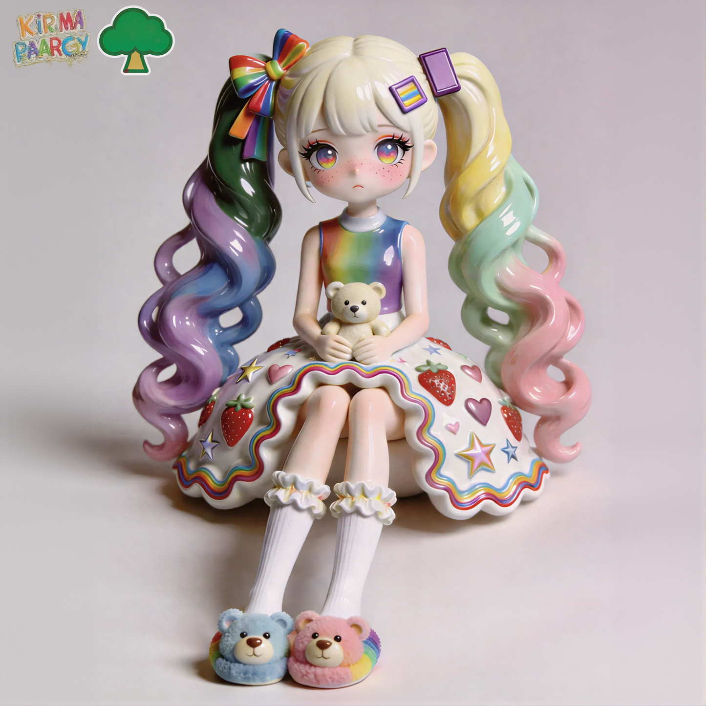 Rainbow Cute Girl Figurine