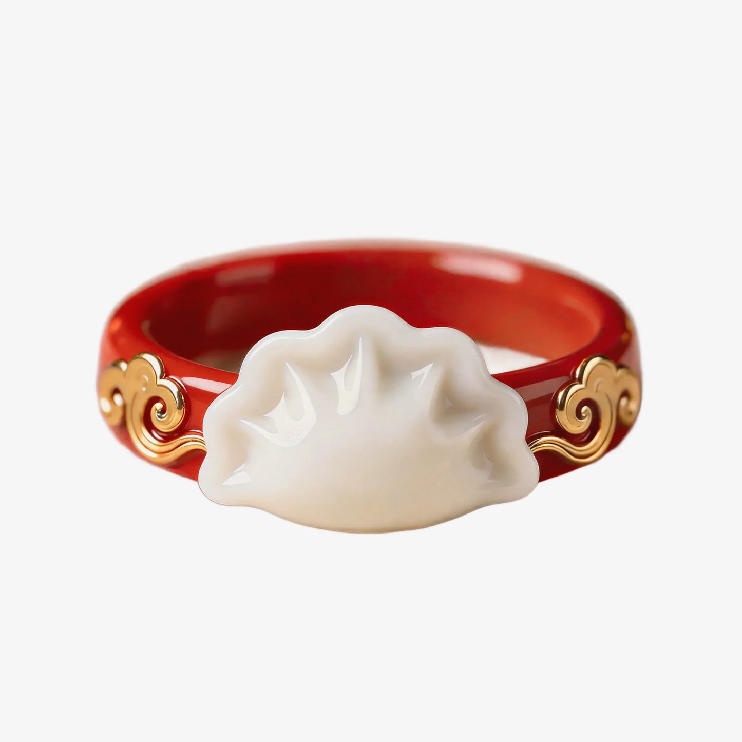 Red Auspicious Cloud Dumpling Rings
