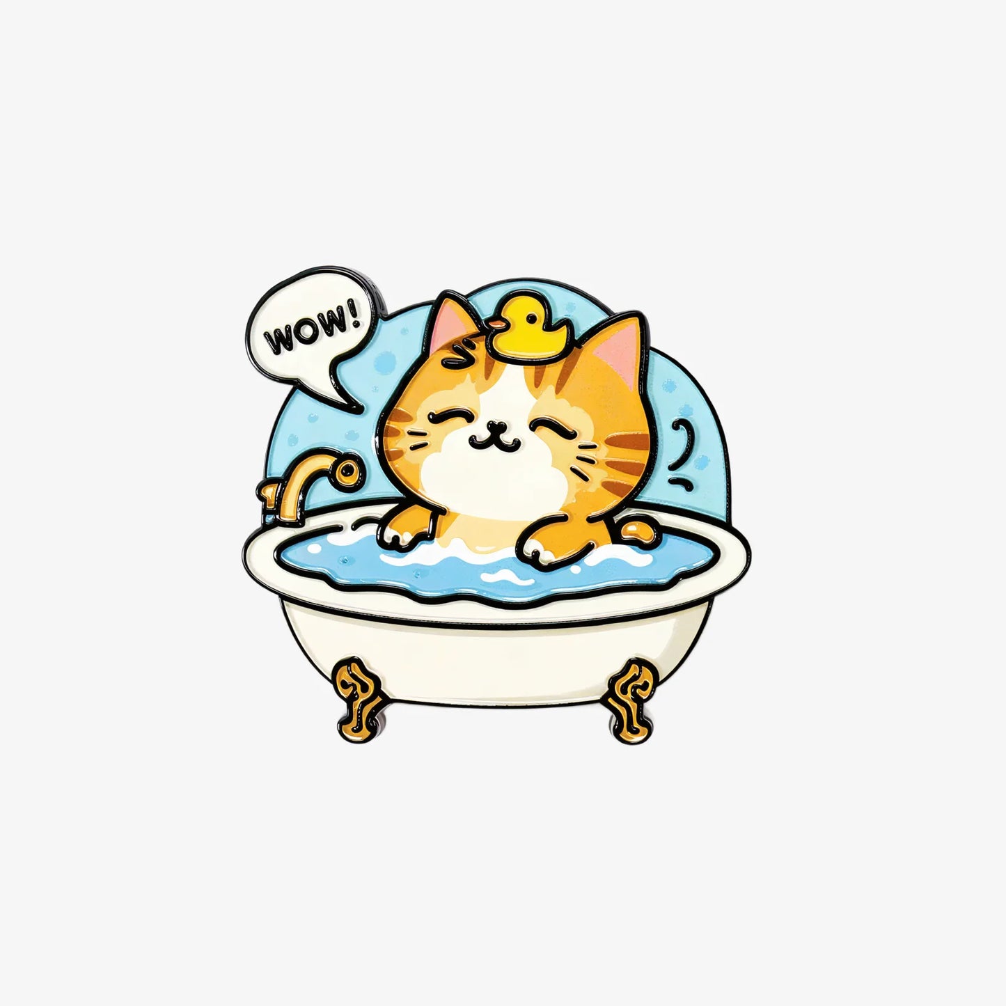 Cat Bathing Fun Fridge Magnet