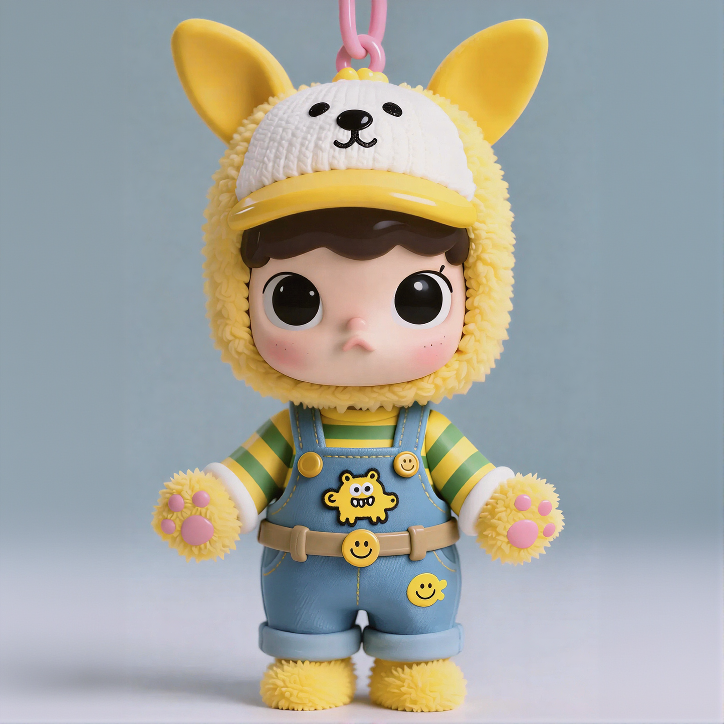 Fluffy Puppy‑Hat Boy Figurine