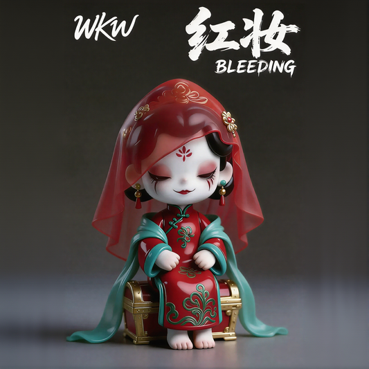 Red Makeup Ancient Style Figurine