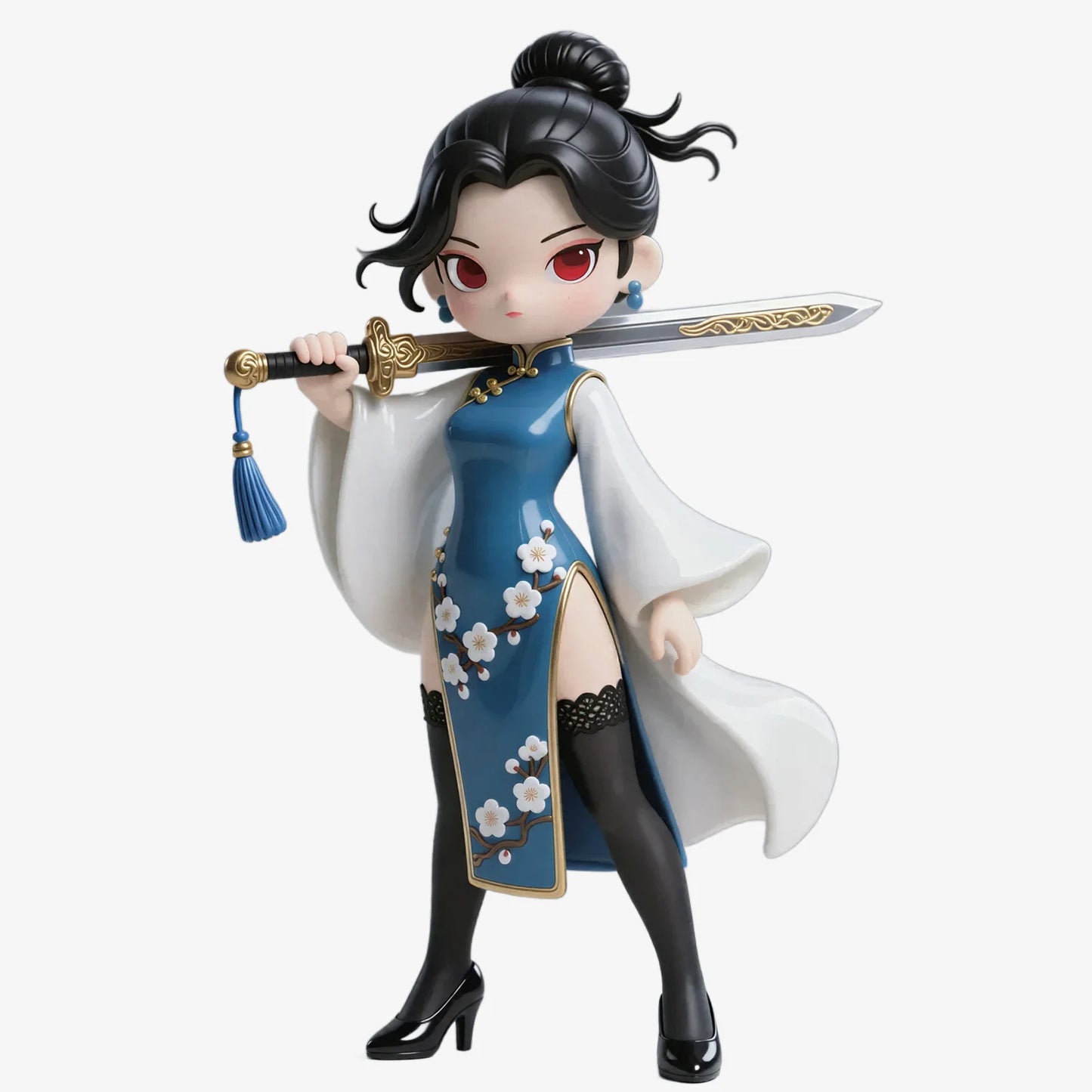 Cheongsam Sword Beauty Figurines