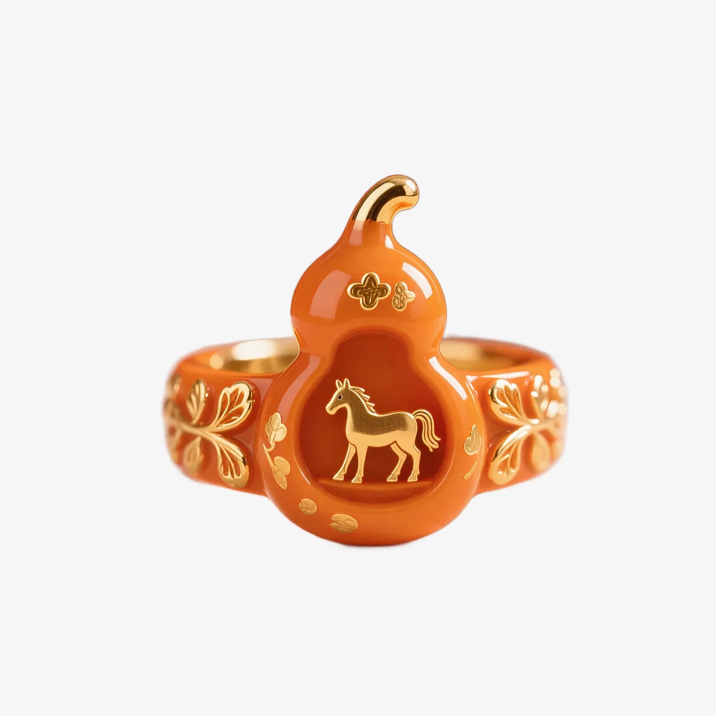 Gourd Horse Shaped Decor Rings