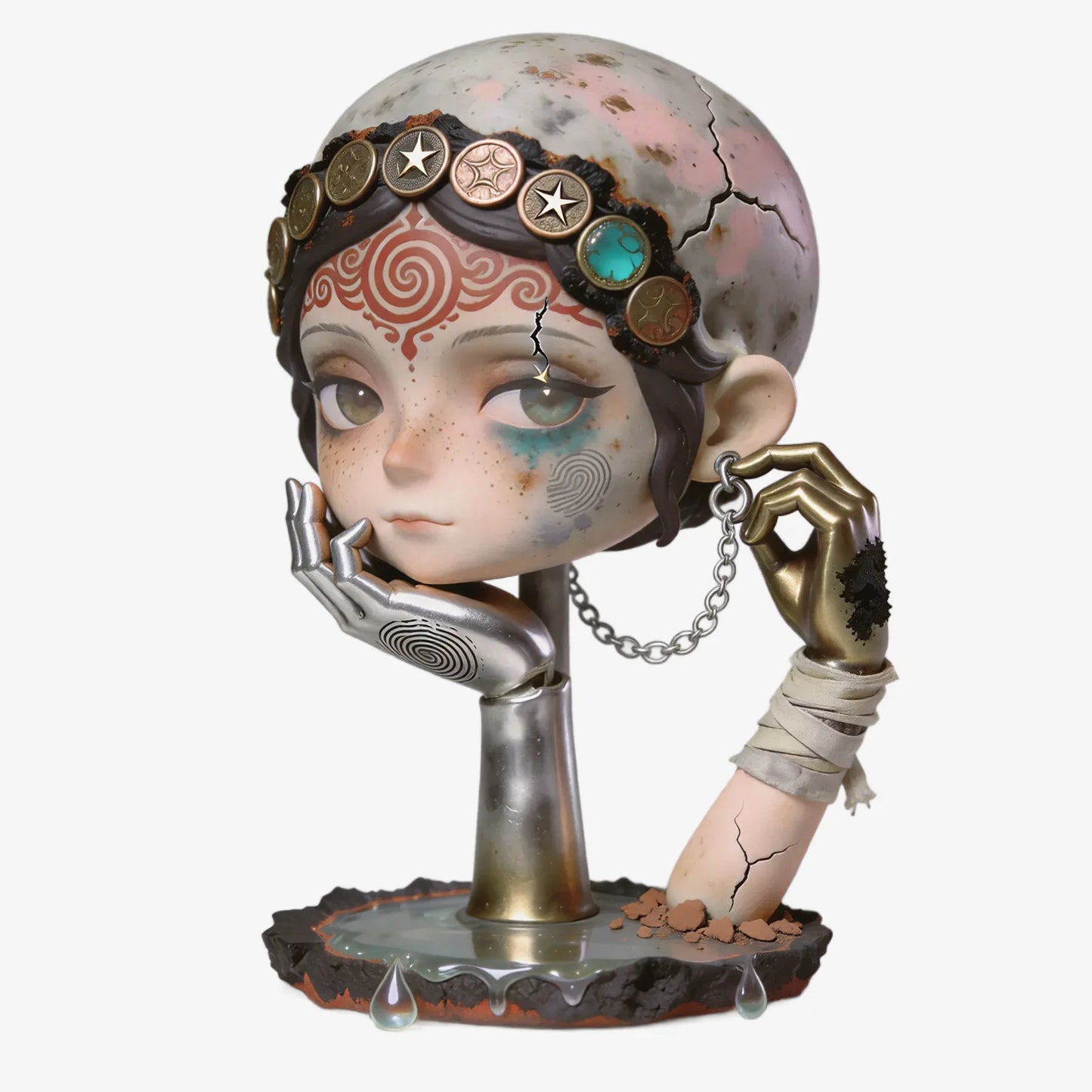Mechanical and Art Fusion Figurines