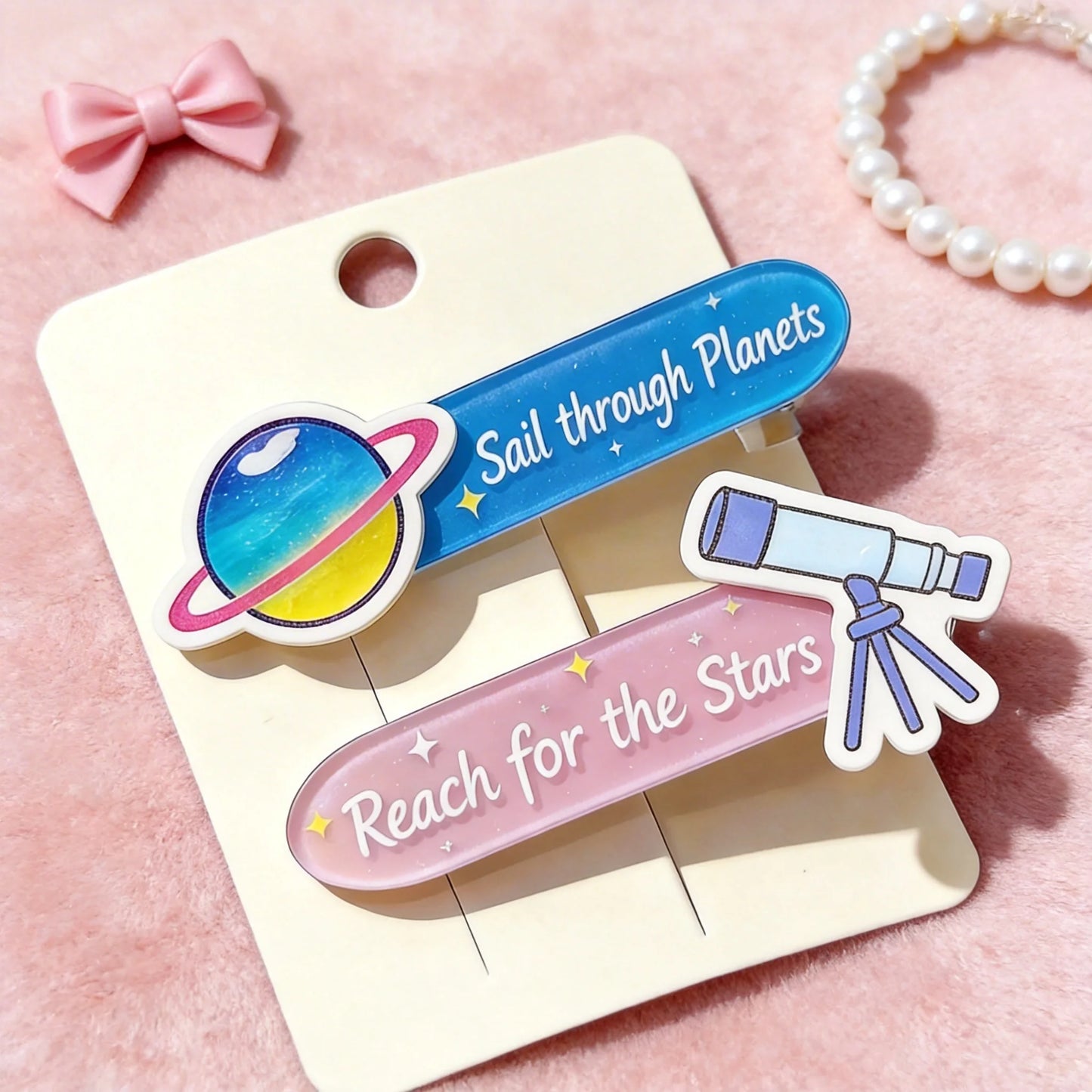 Space Exploration Style Hair Clip
