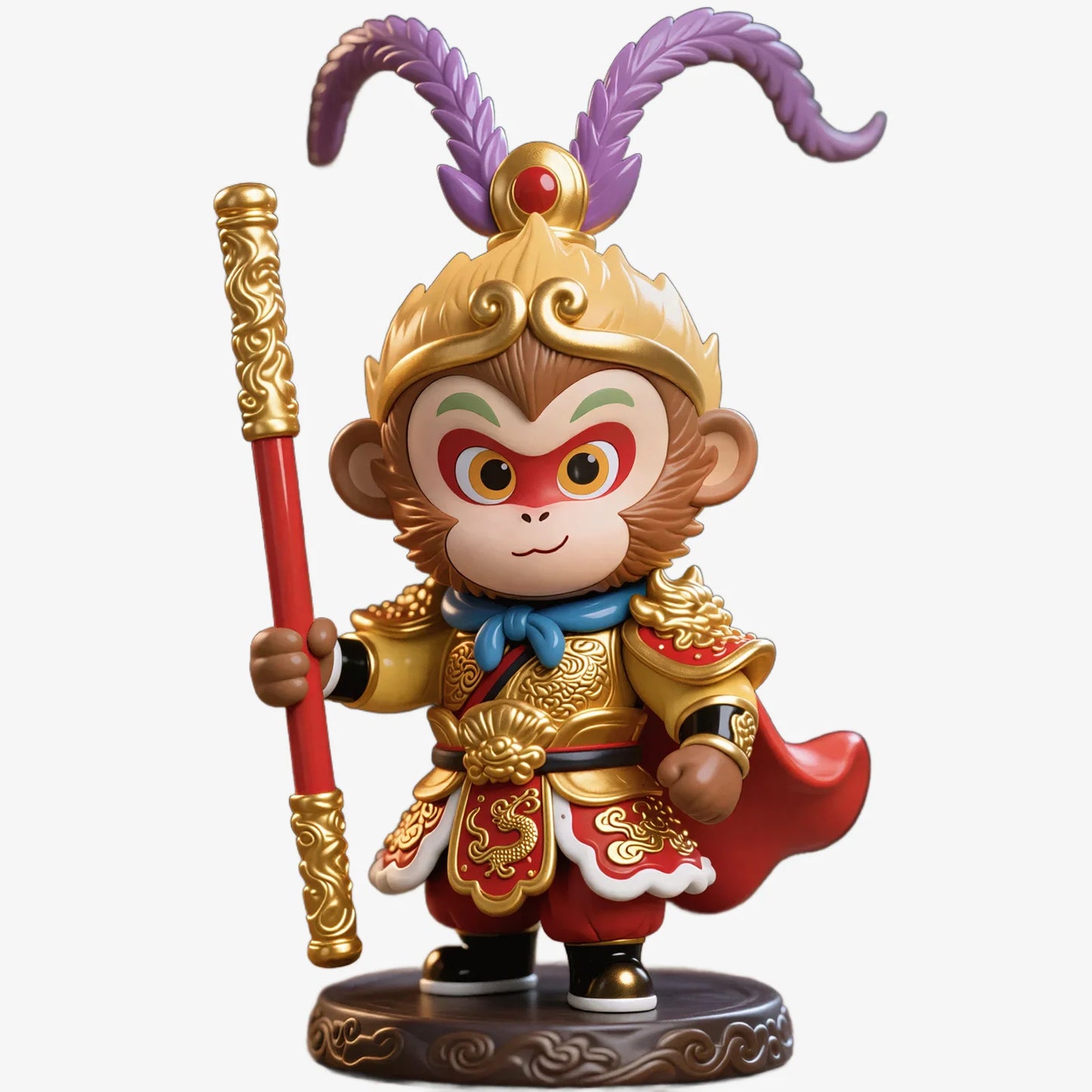 Cute Golden Armor Monkey Figurine
