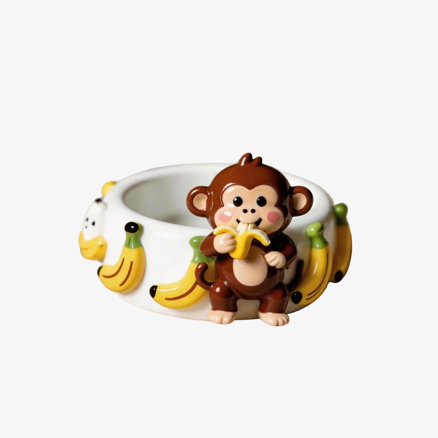 Cute Monkey And Banana Rings