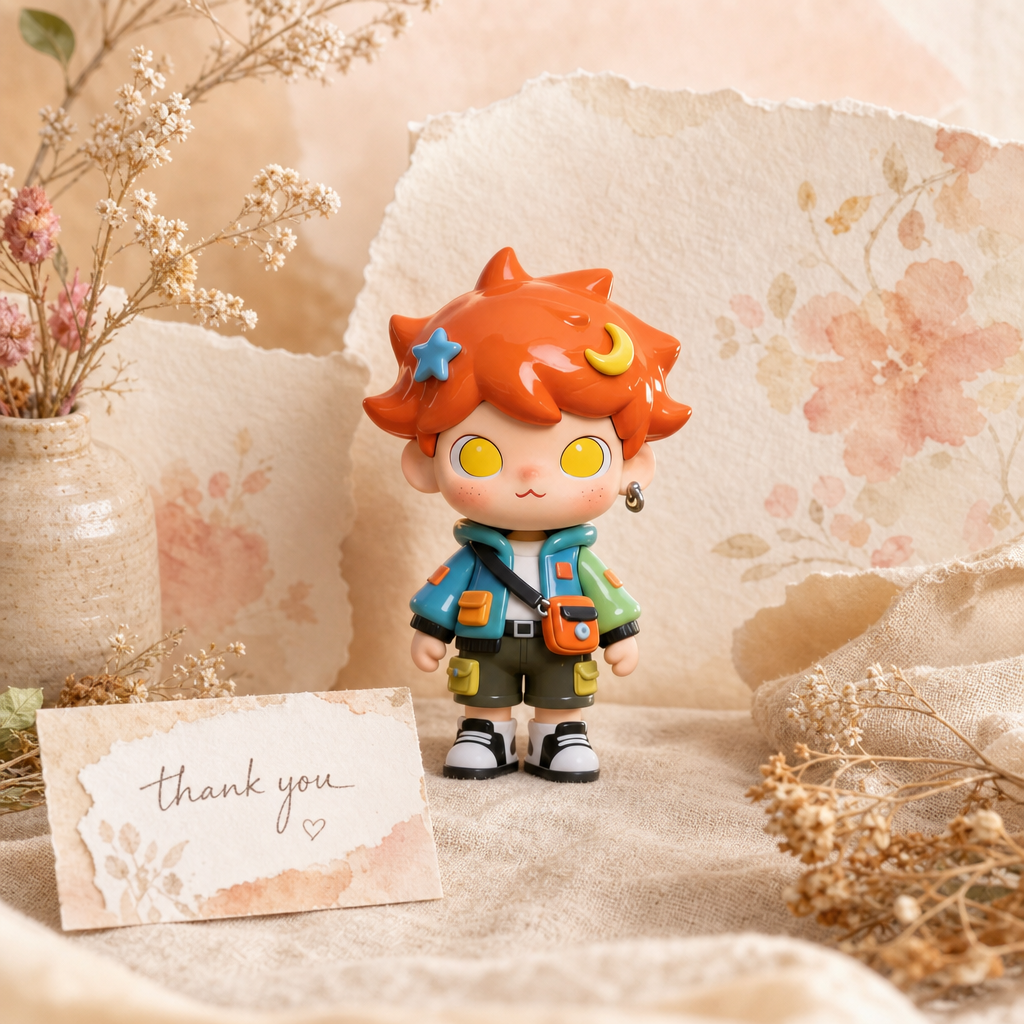 Mountain Sunflower Cool Boy Figurine