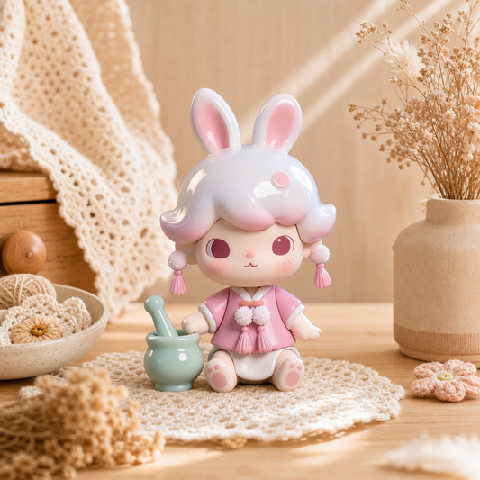 Mid‑Autumn Cute Rabbit Kid Figurine