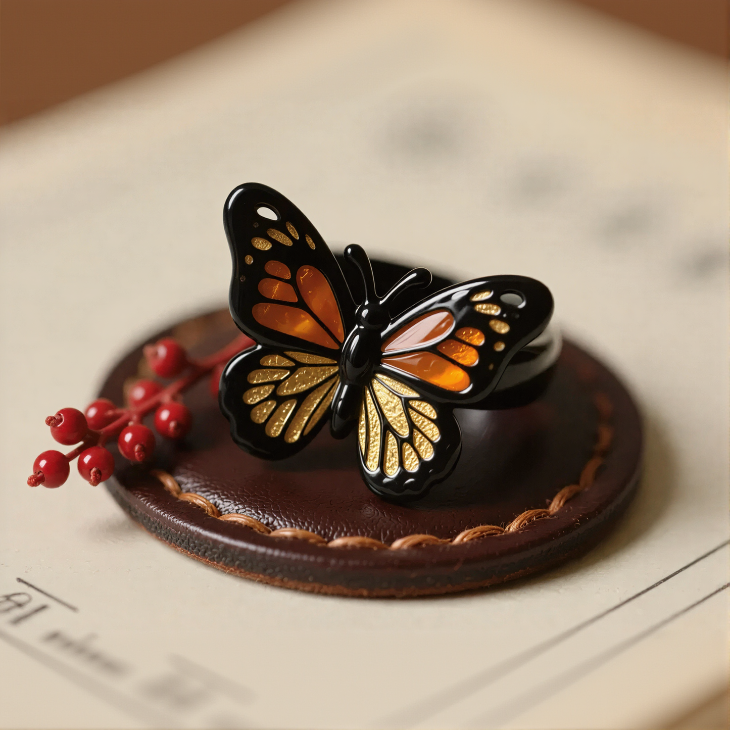 Butterfly Resin Rings