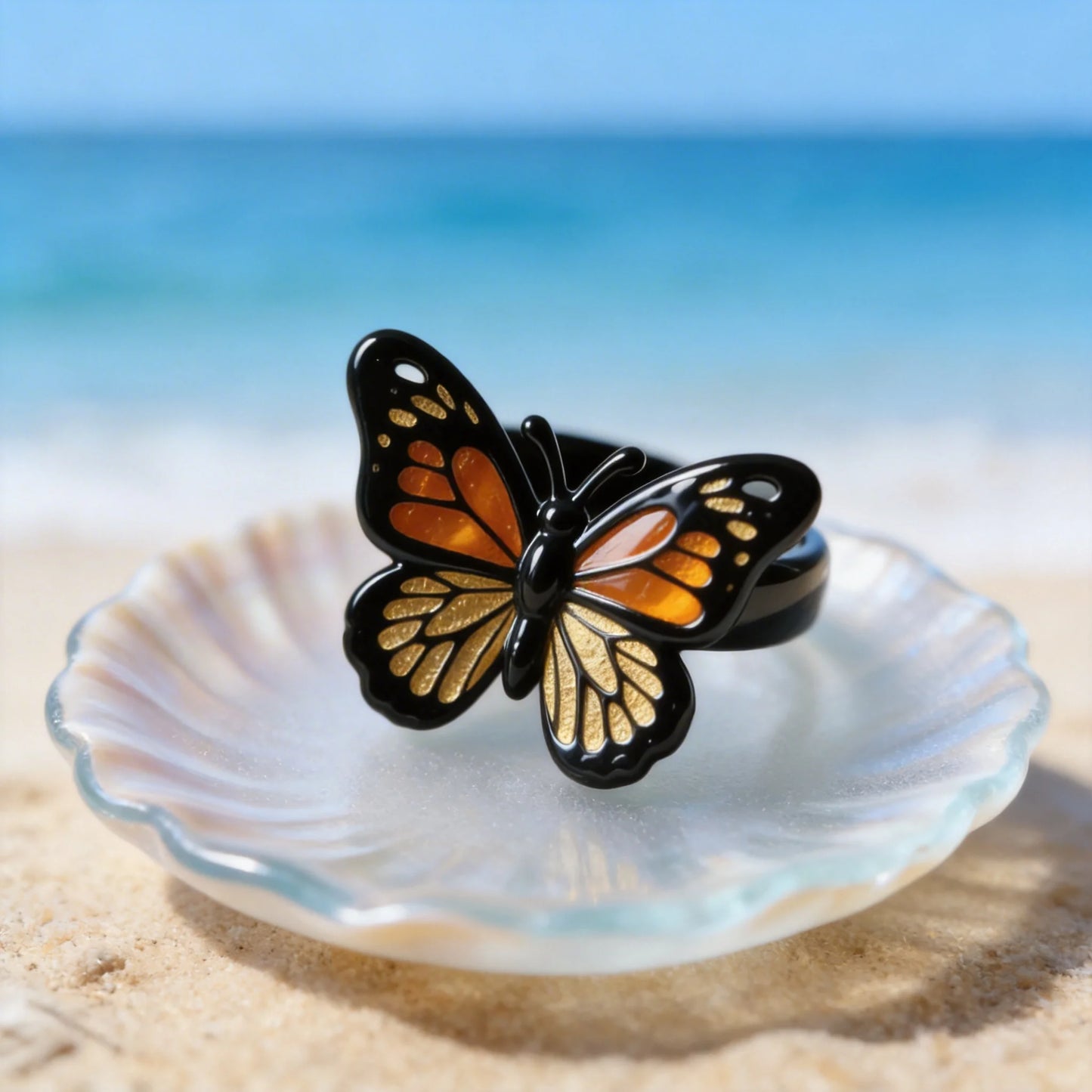 Butterfly Resin Rings