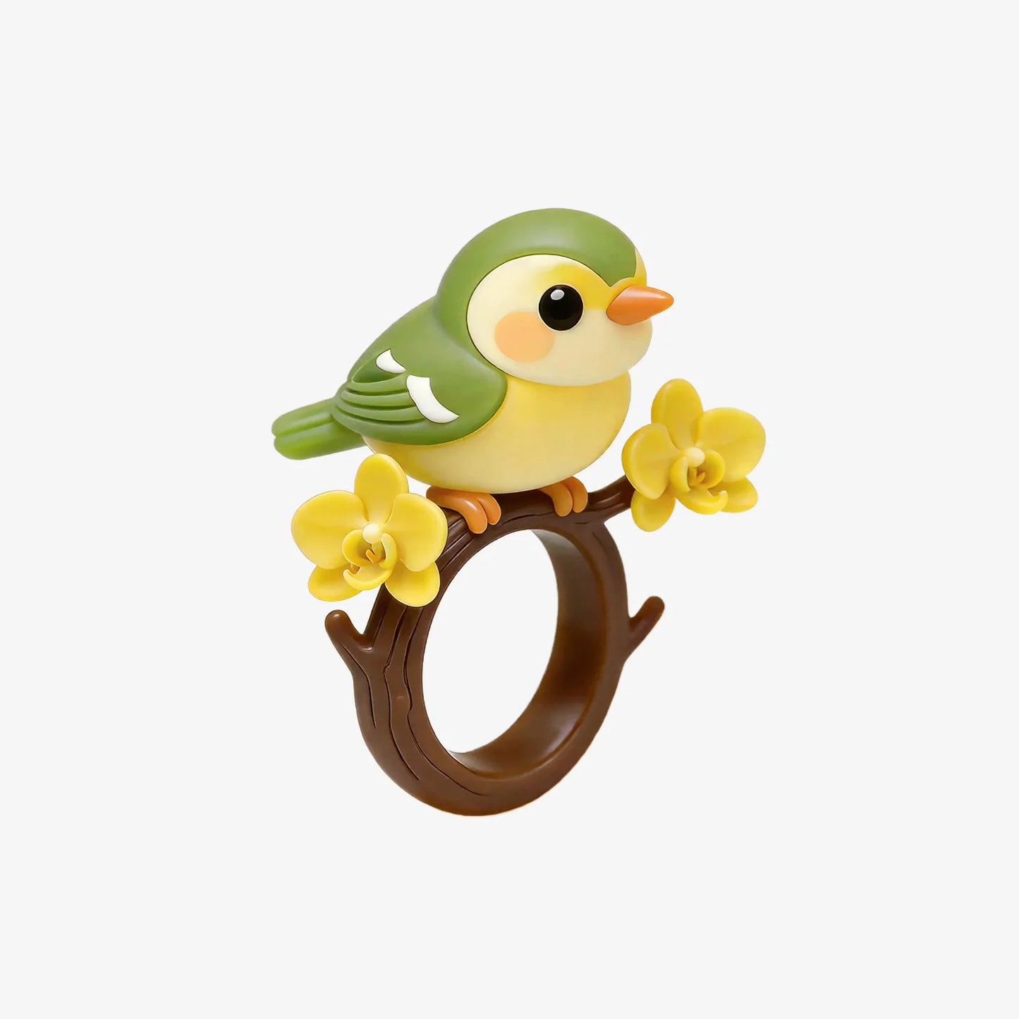 Cute Bird Yellow Flower Rings