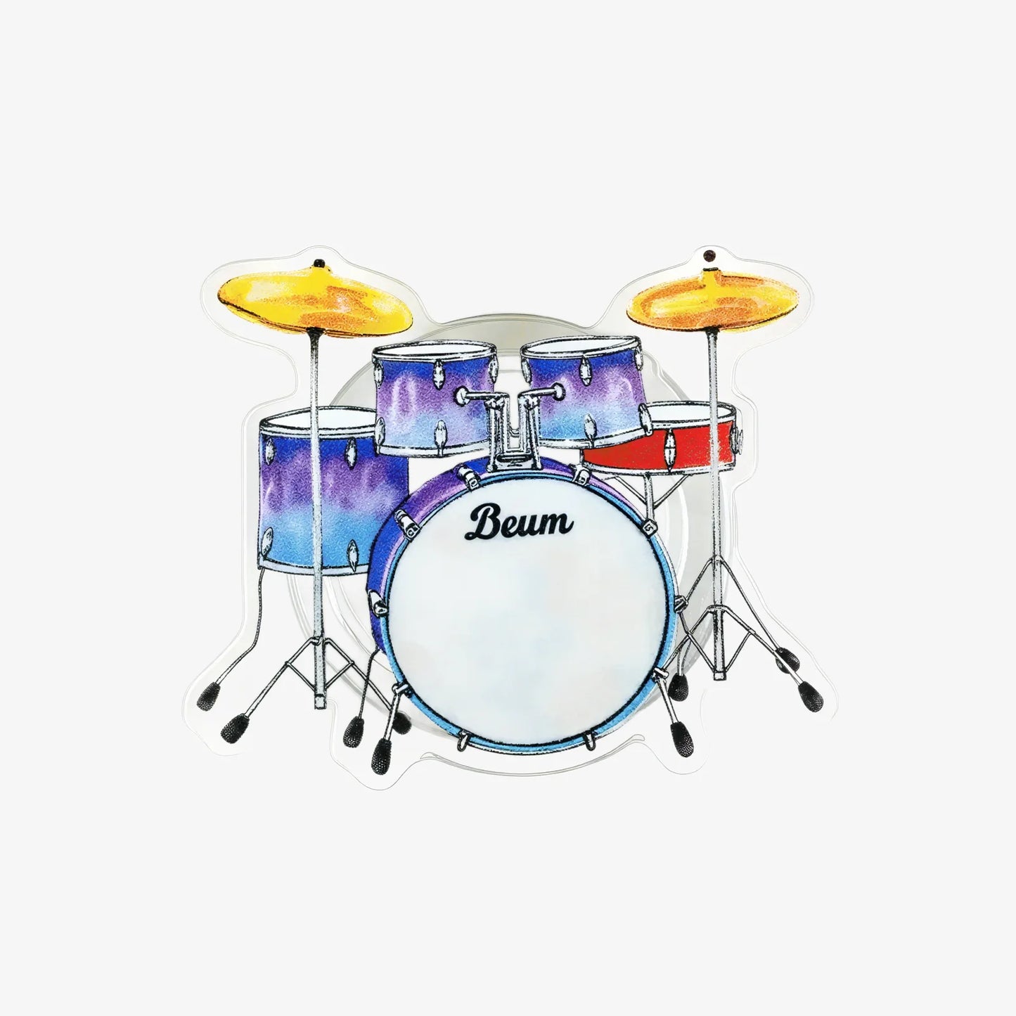 Colorful Drum Set Phone Grip Stand