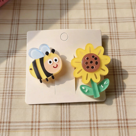 Bee Sunflower Hair Clip