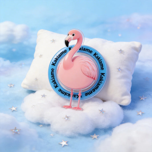 Pink Flamingo Rings Phone Grip Stand