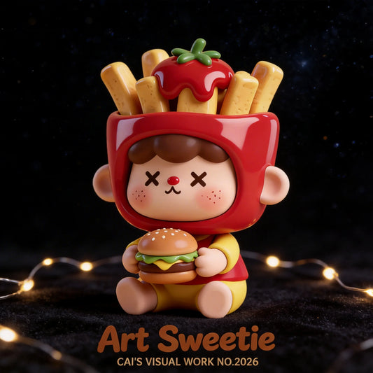 Fries Hamburger Cute Figurine