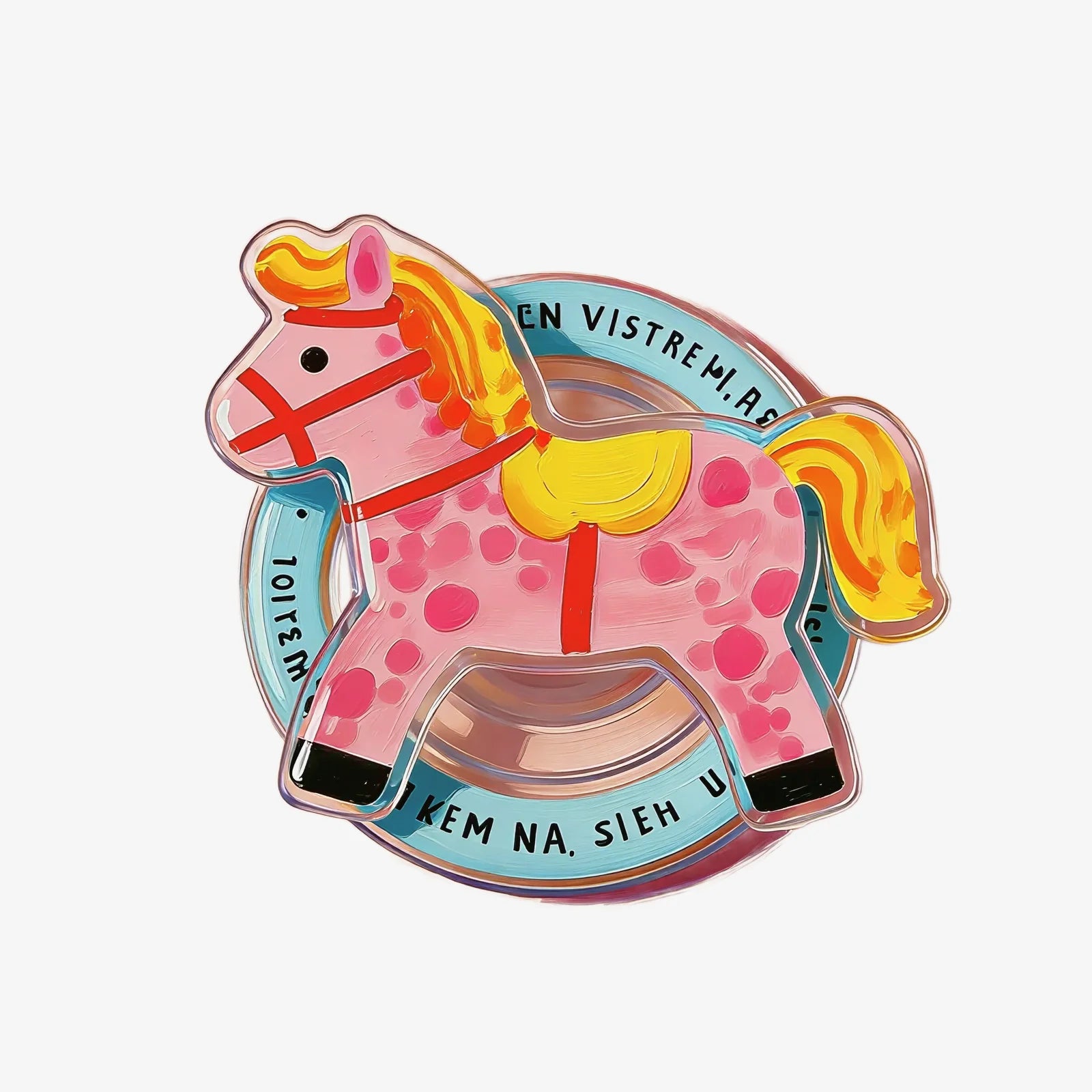 Pink Spotted Pony Phone Grip Stand