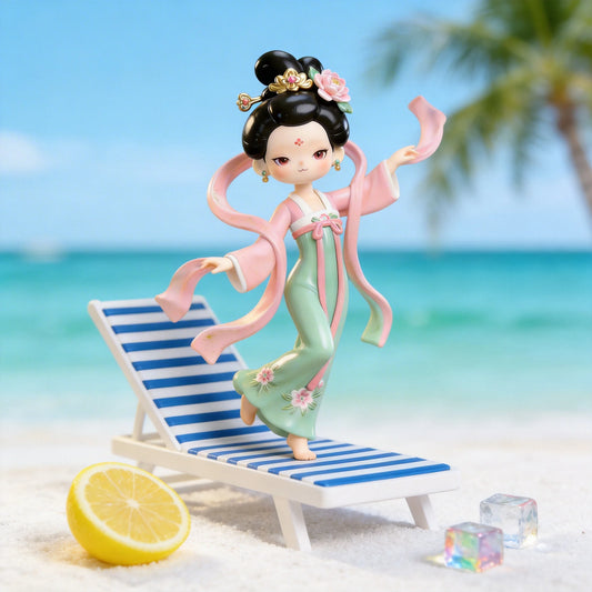 Ancient Flower Dress Beauty Figurine