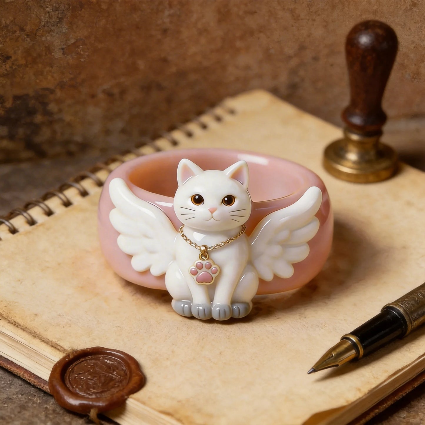Angel Cat Rings