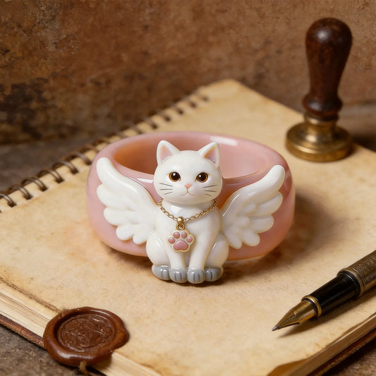 Angel Cat Rings