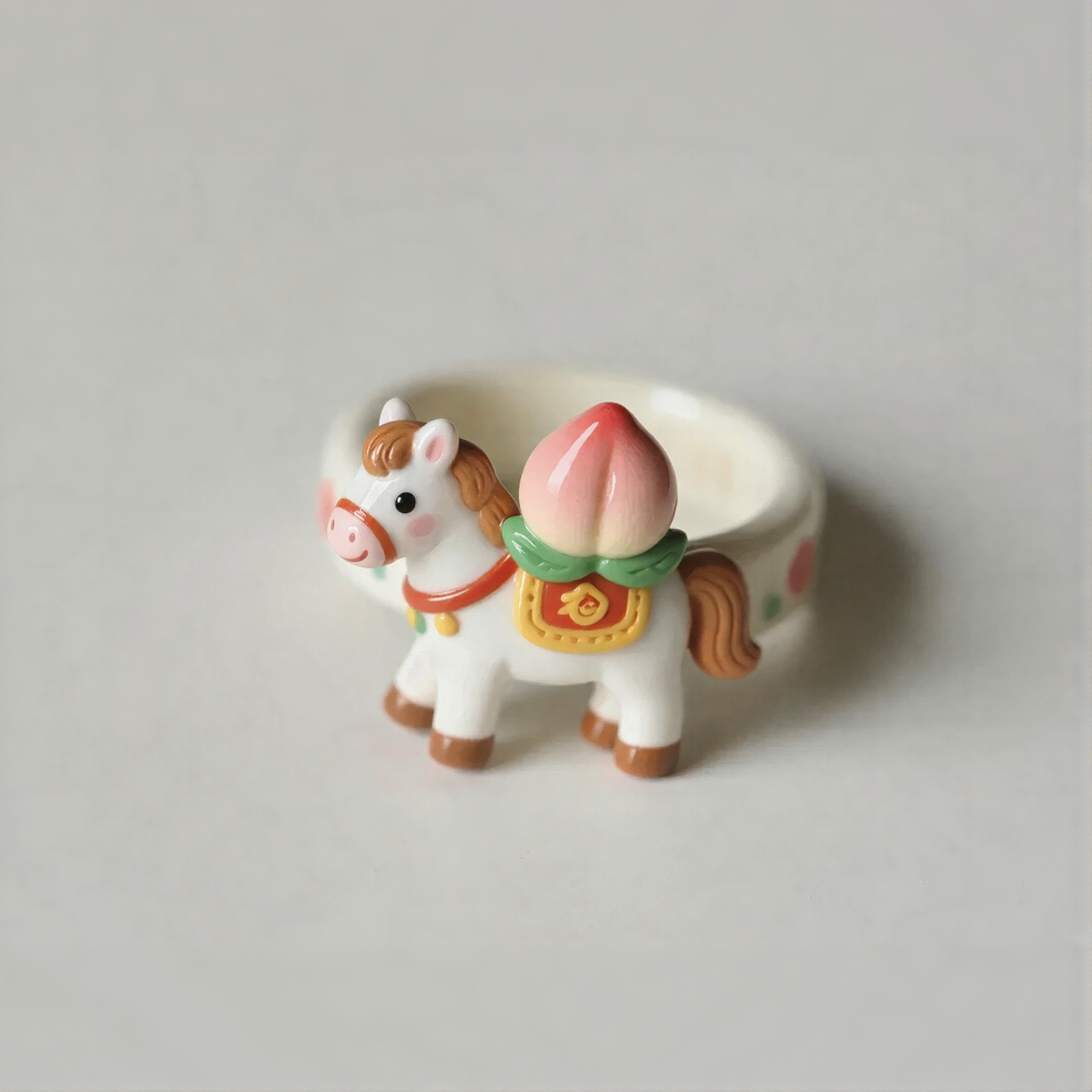 Lucky Peach Pony Rings