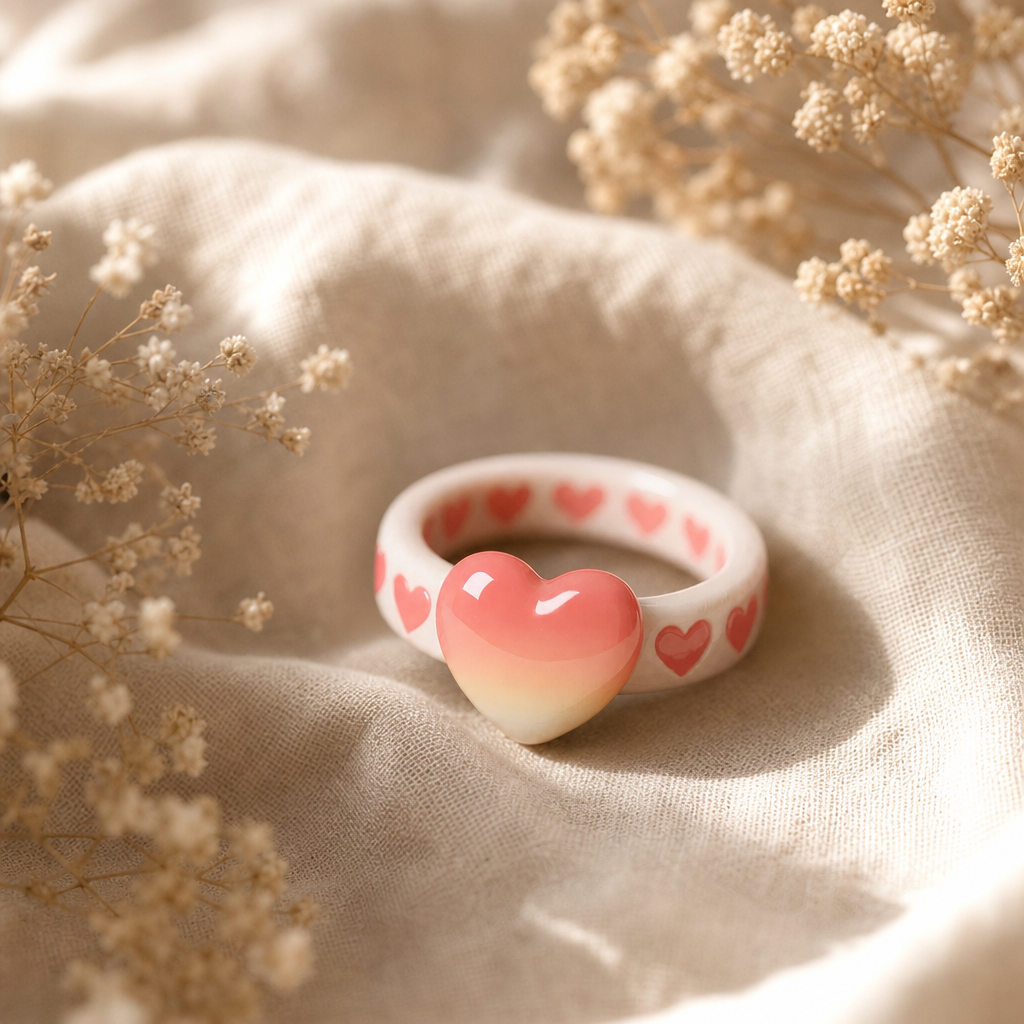 Gradient Heart Rings