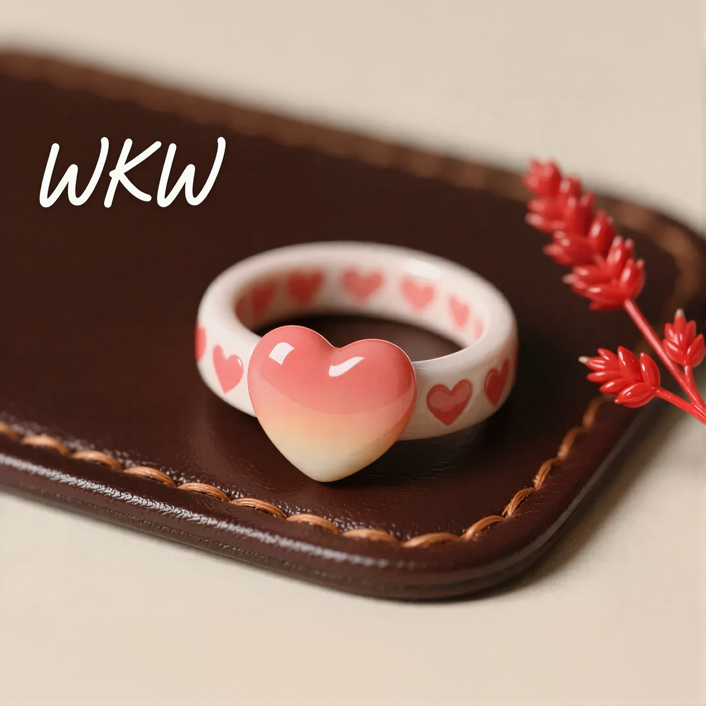 Gradient Heart Rings