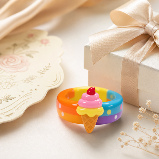Rainbow Ice‑cream Rings