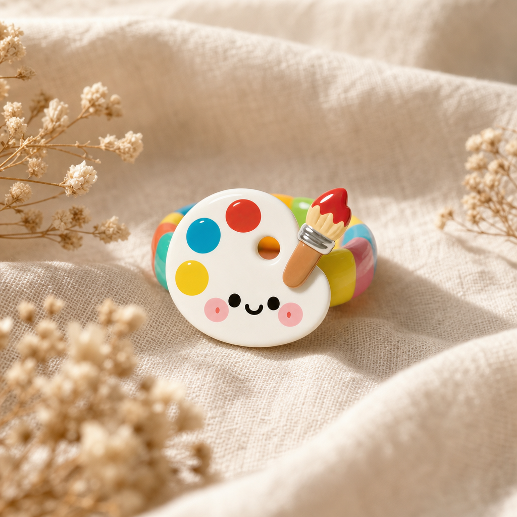 Kawaii Artist Palette Rings