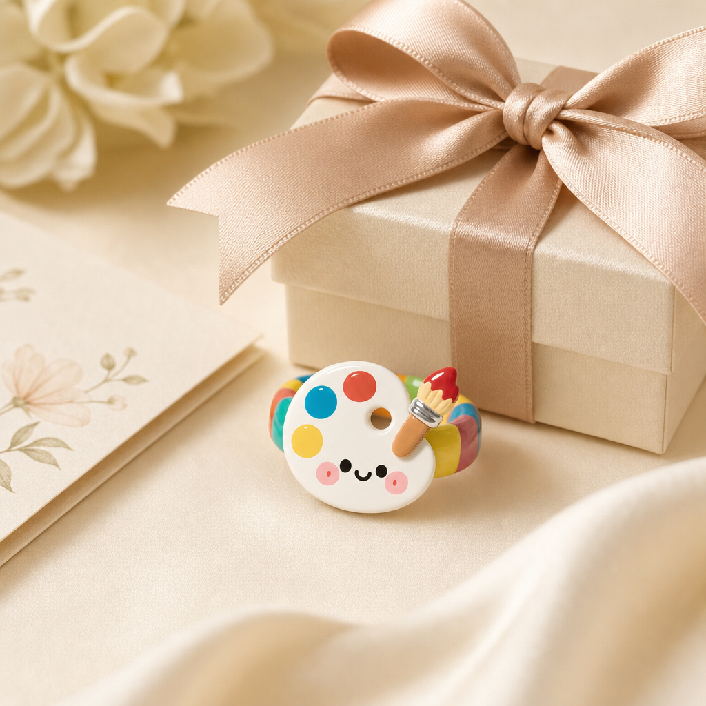 Kawaii Artist Palette Rings