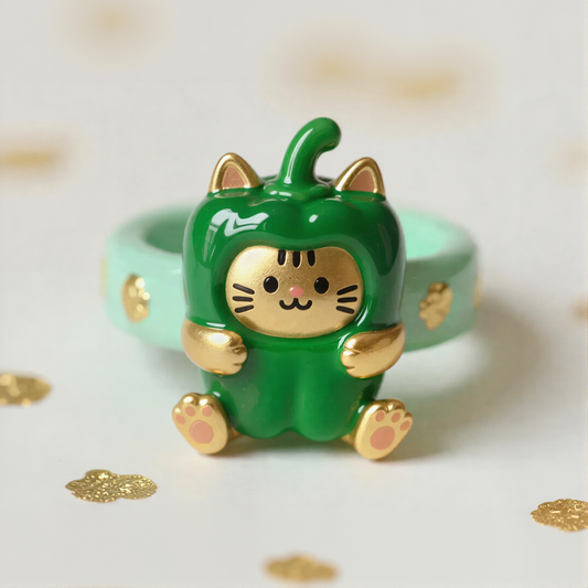 Cute Pepper Kitty Rings