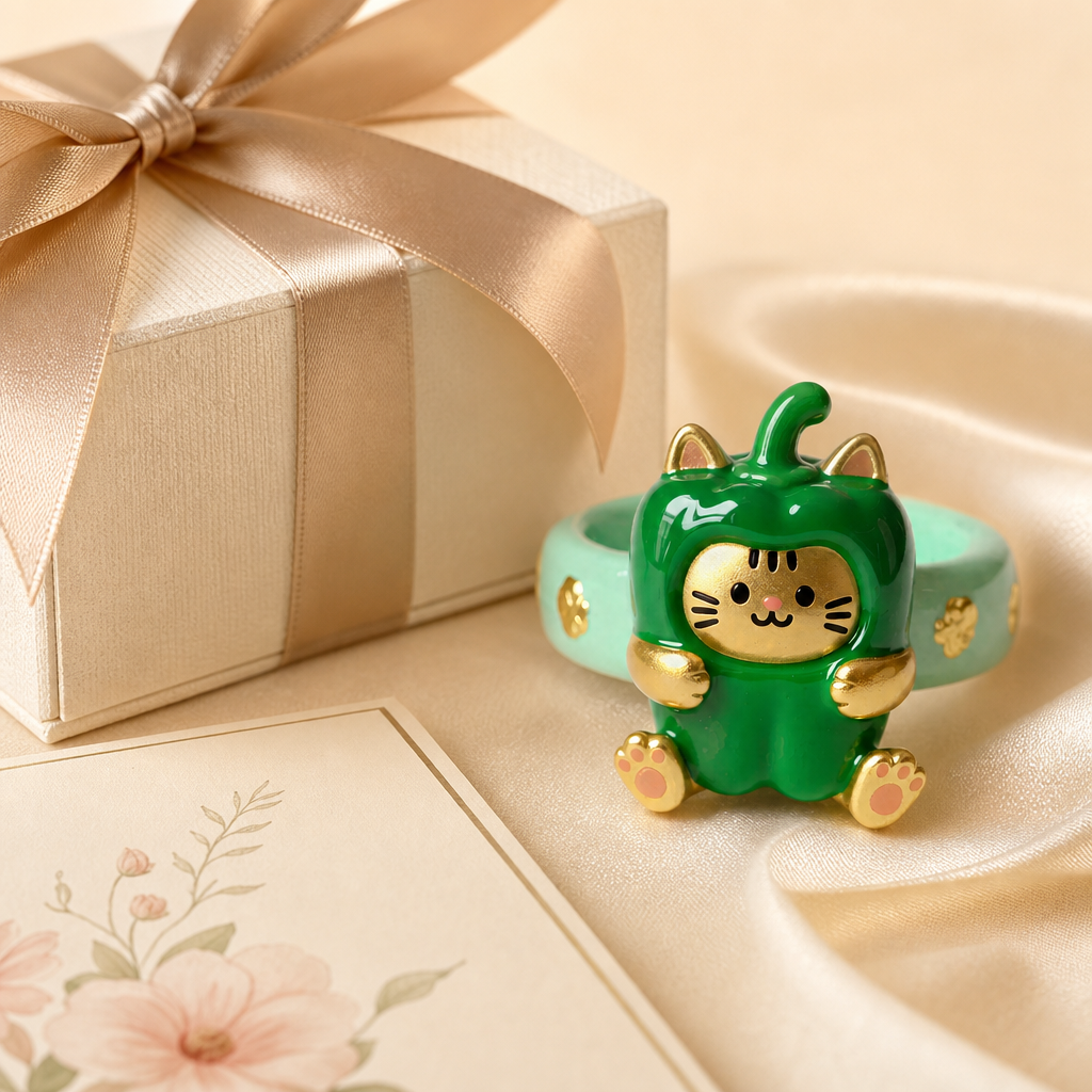 Cute Pepper Kitty Rings