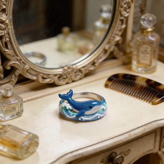 Whale And Wave Rings