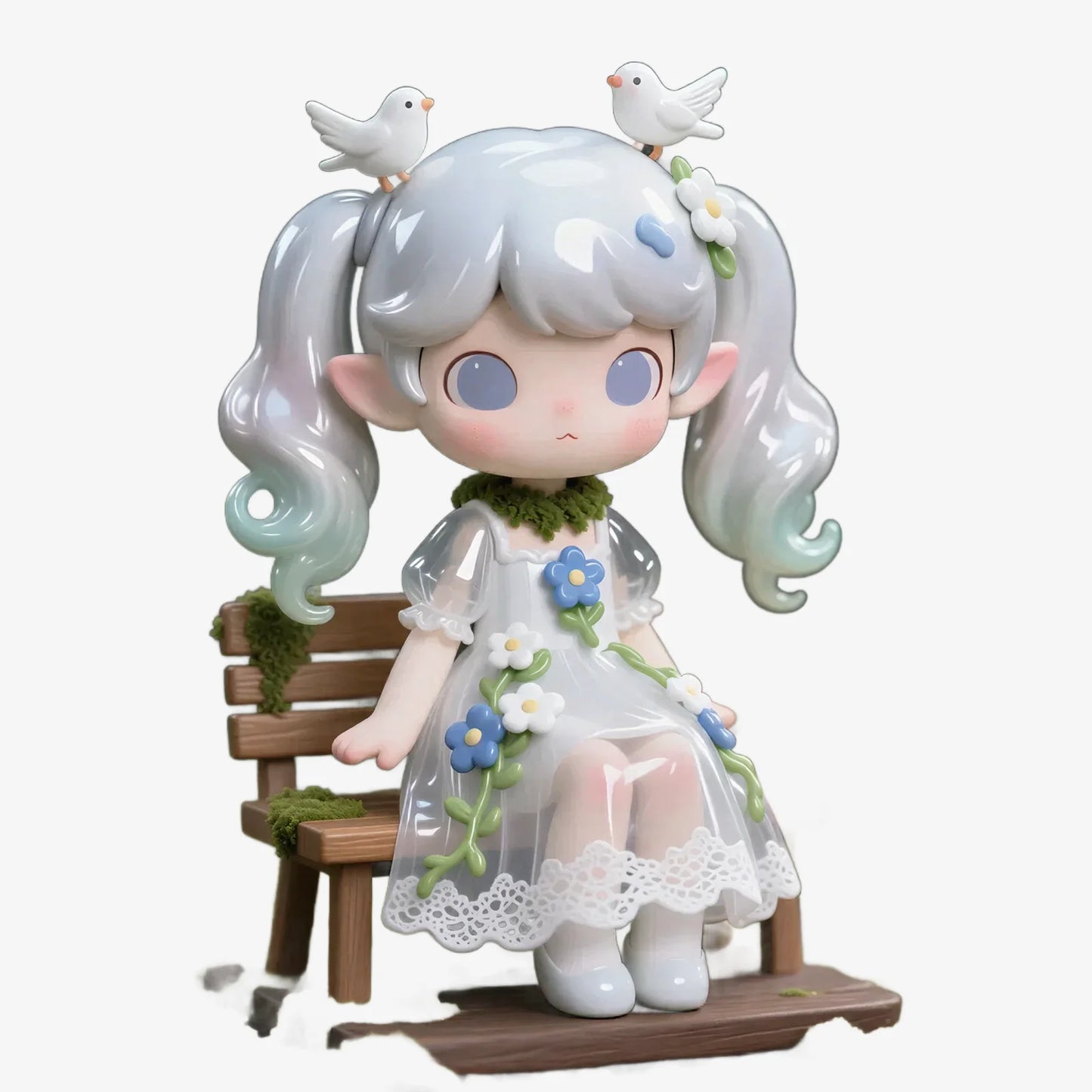 Flower & Bird Elf Figurine