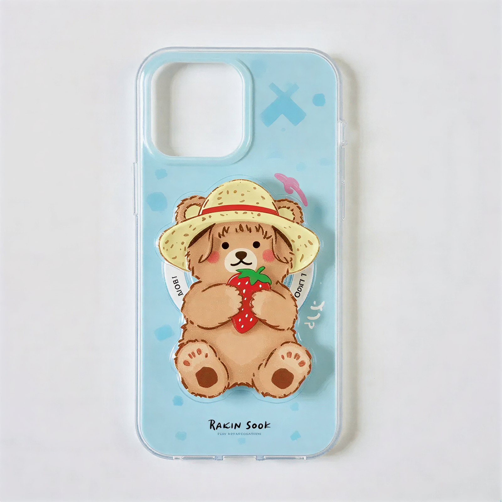 Bear with Hat & Berry Phone Grip Stand