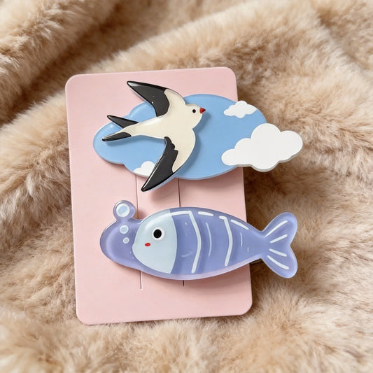 Bird Fish Hair Clip