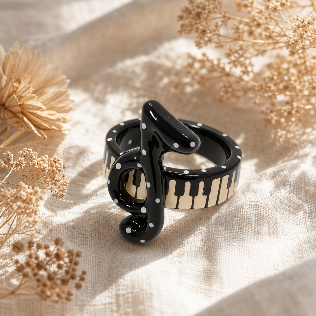 Music Note Resin Rings