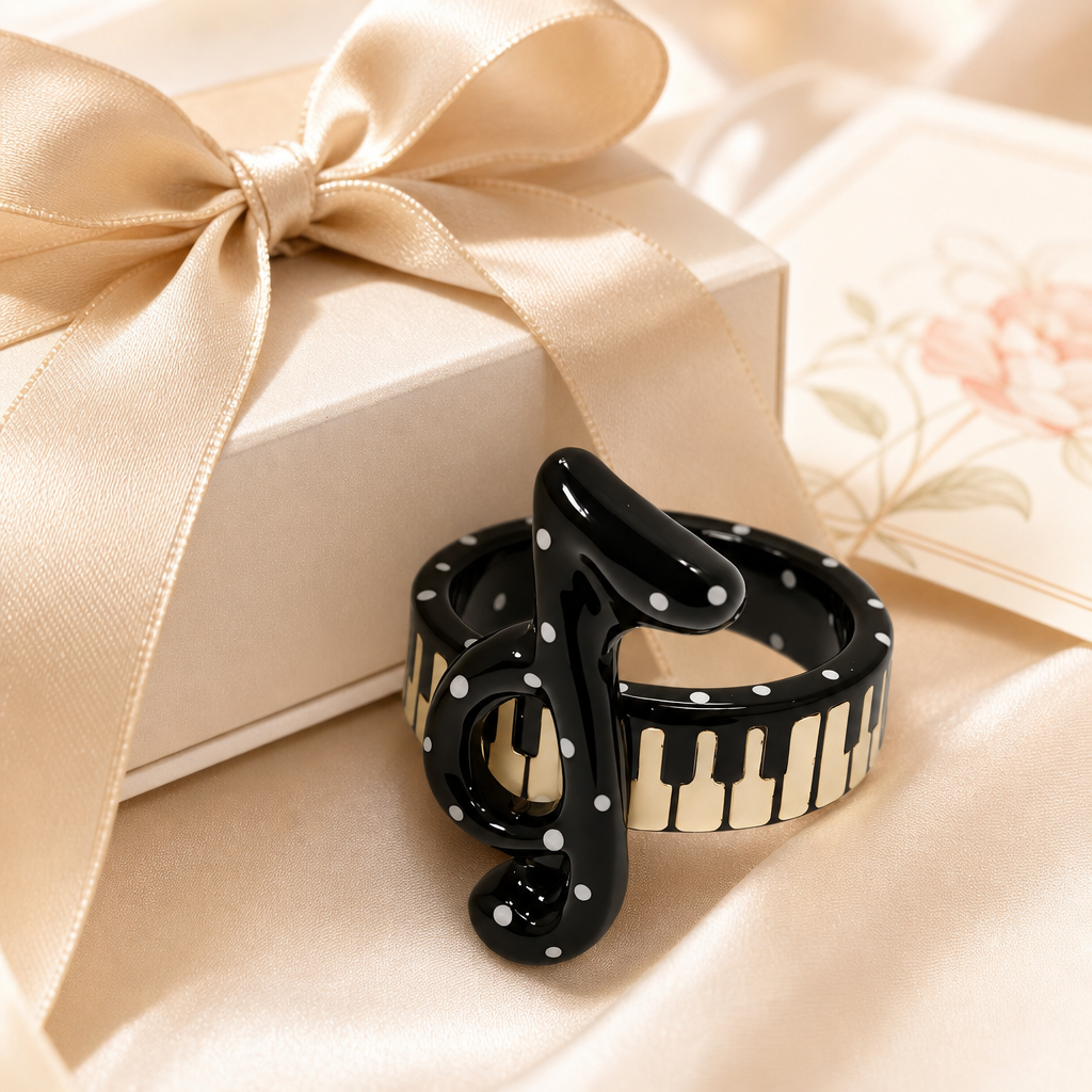 Music Note Resin Rings