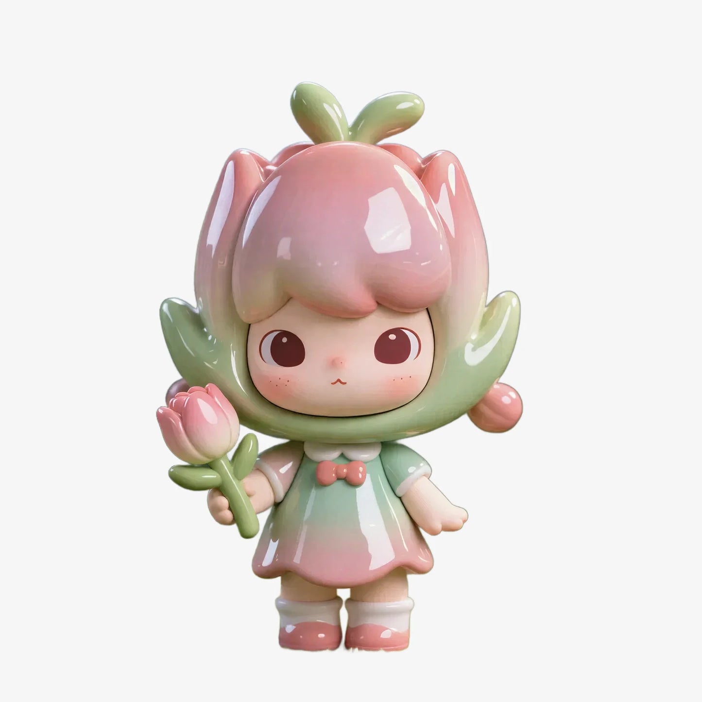 Pink Flower Shape Figurine