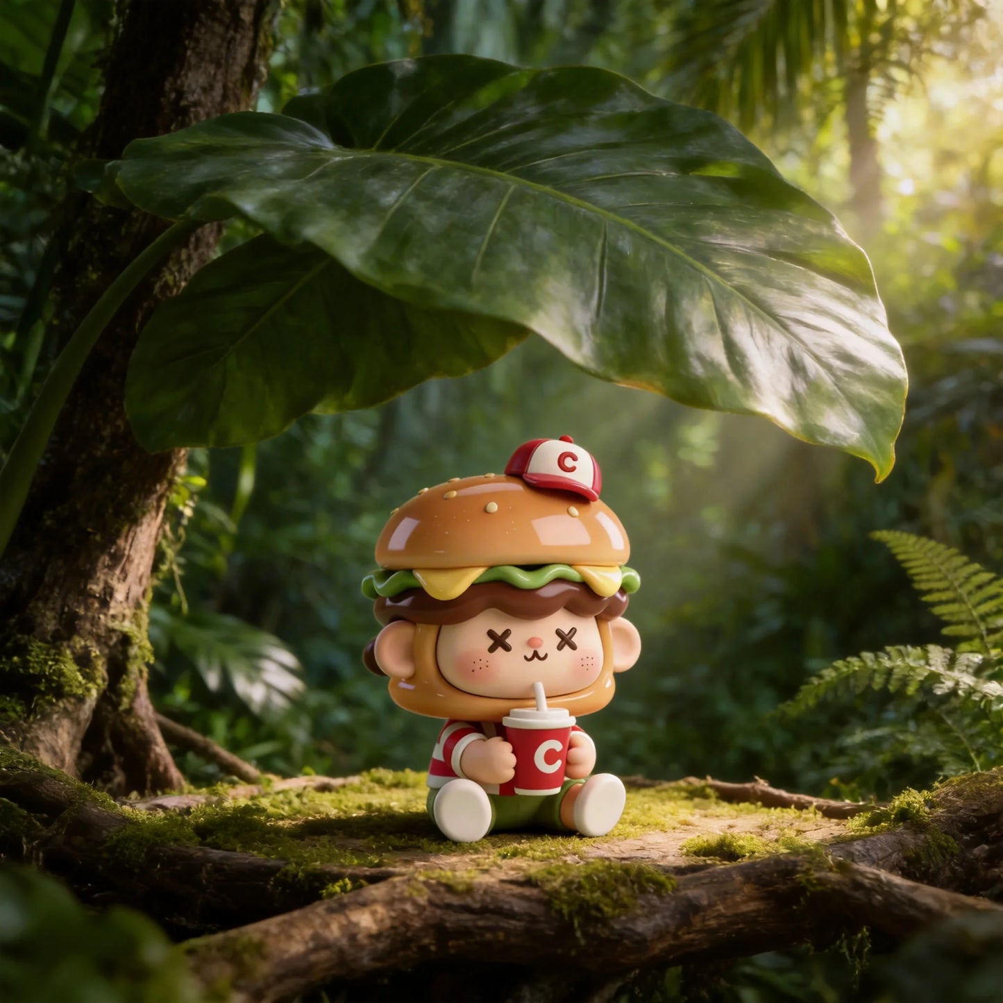 Cute Hamburger Image Figurines
