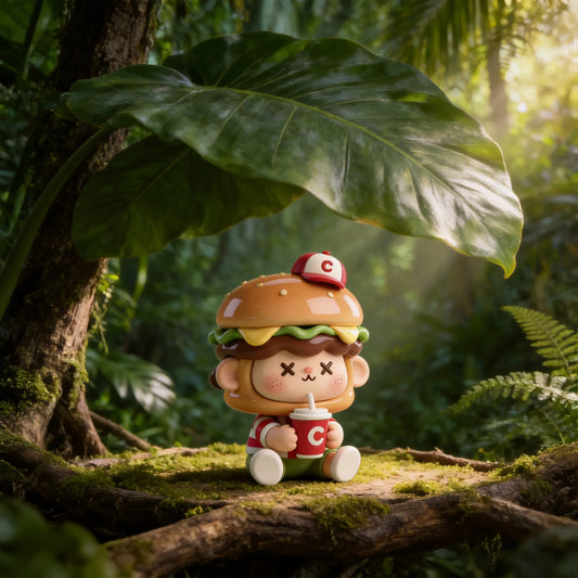 Cute Hamburger Image Figurines