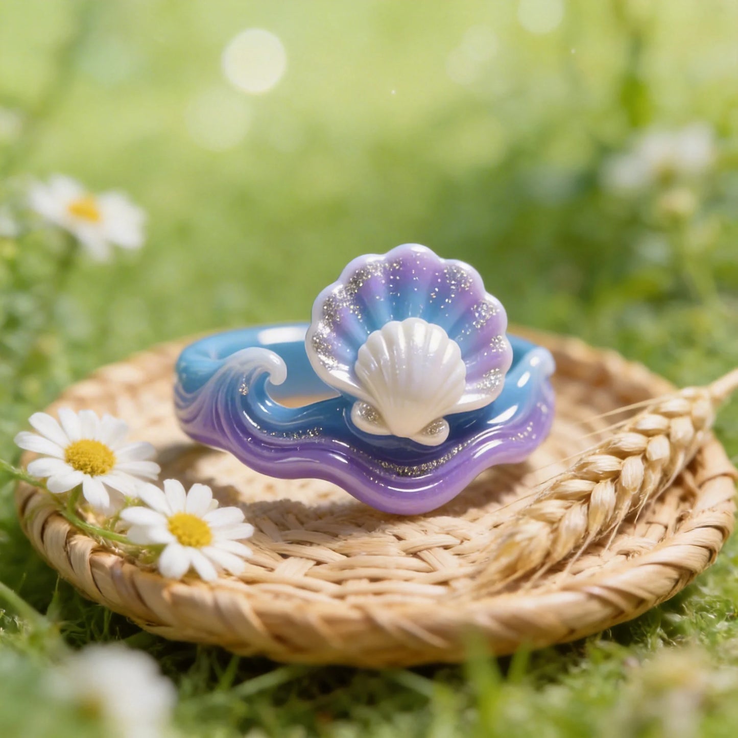 Seashell And Wave Rings