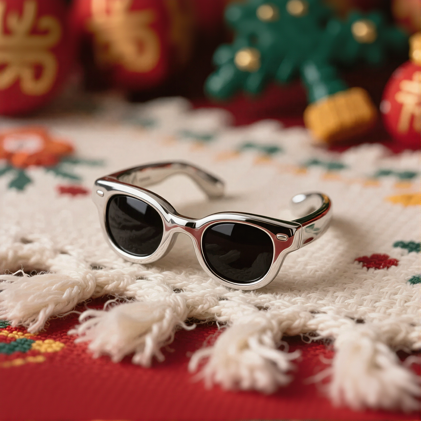 Vintage Silver Frame Sunglasses Rings