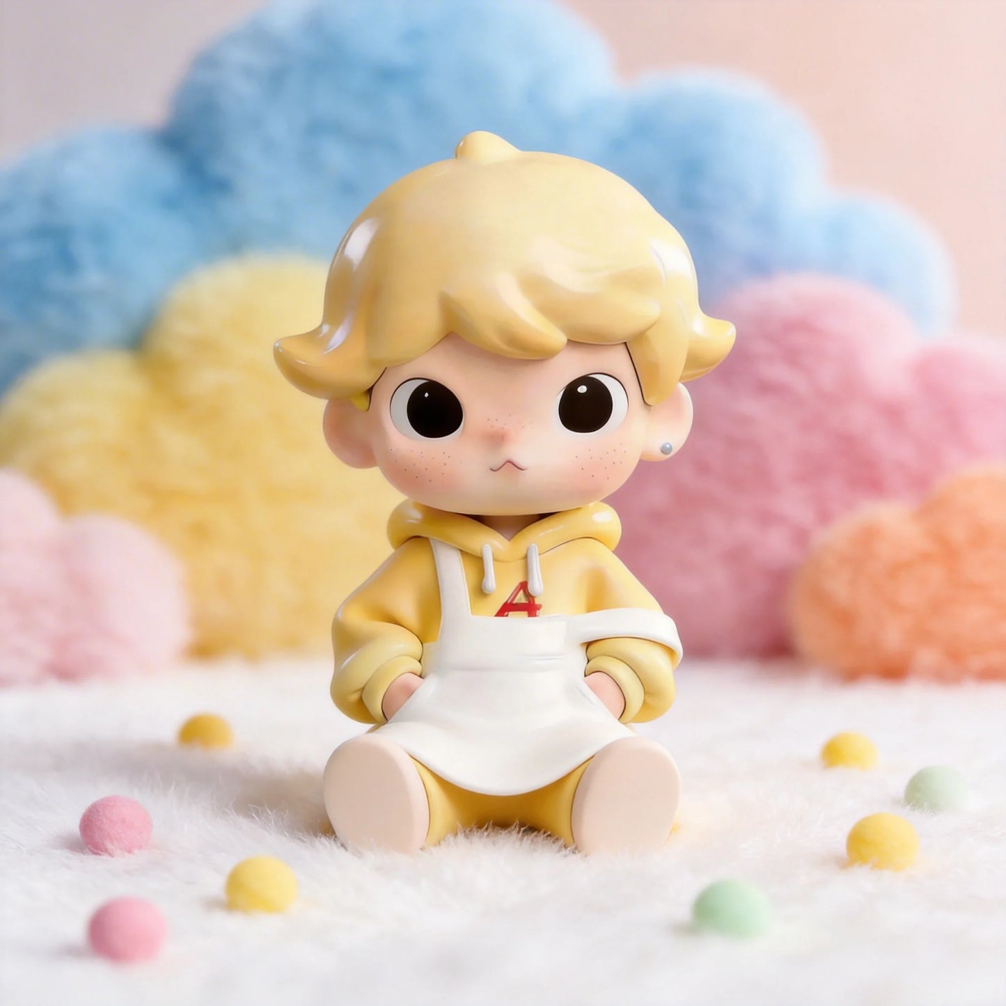 Cute Yellow Dress Girl Figurines