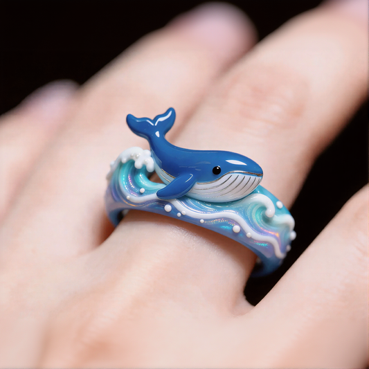 Whale And Wave Rings