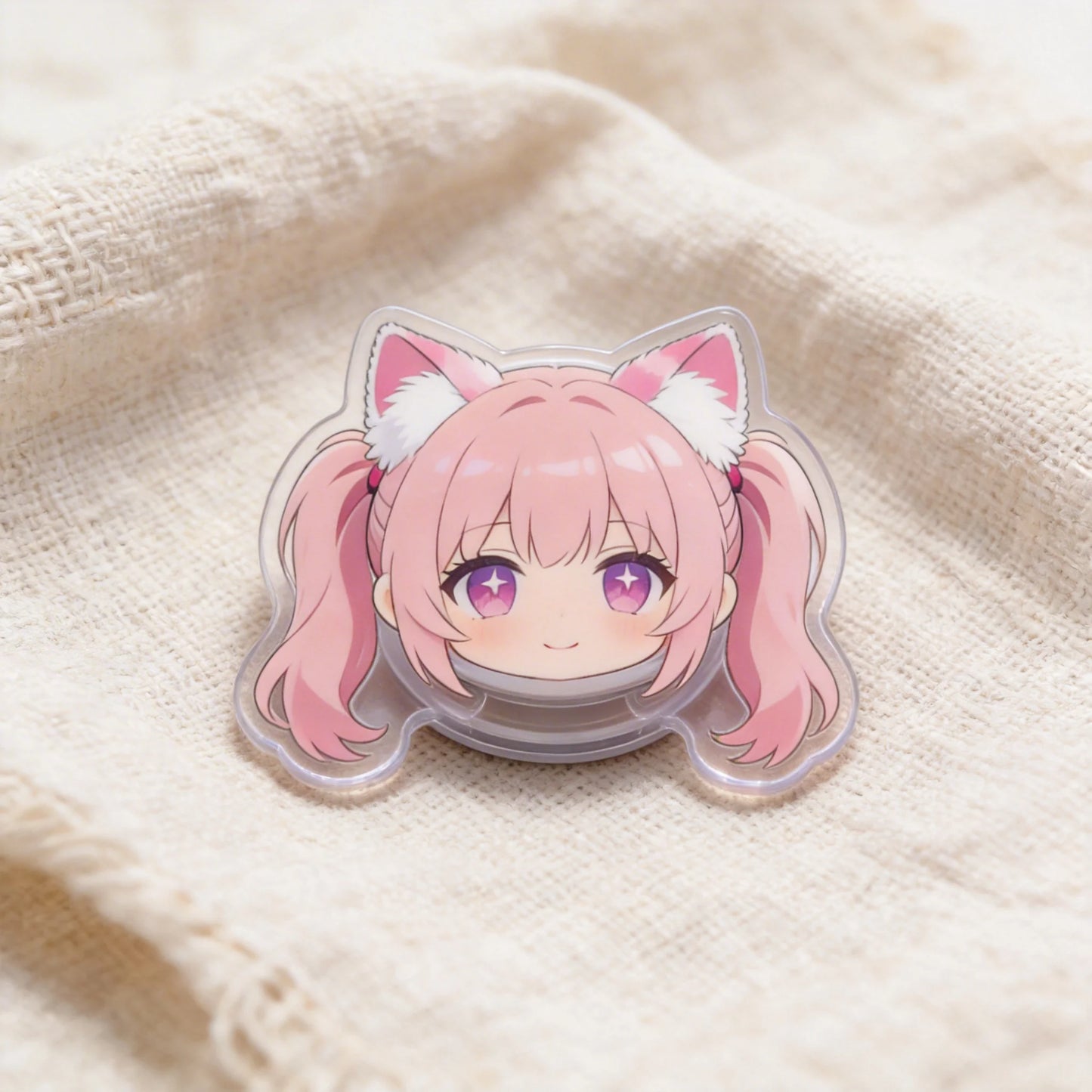 Cherry Blossom Guitar Girl Phone Grip Stand