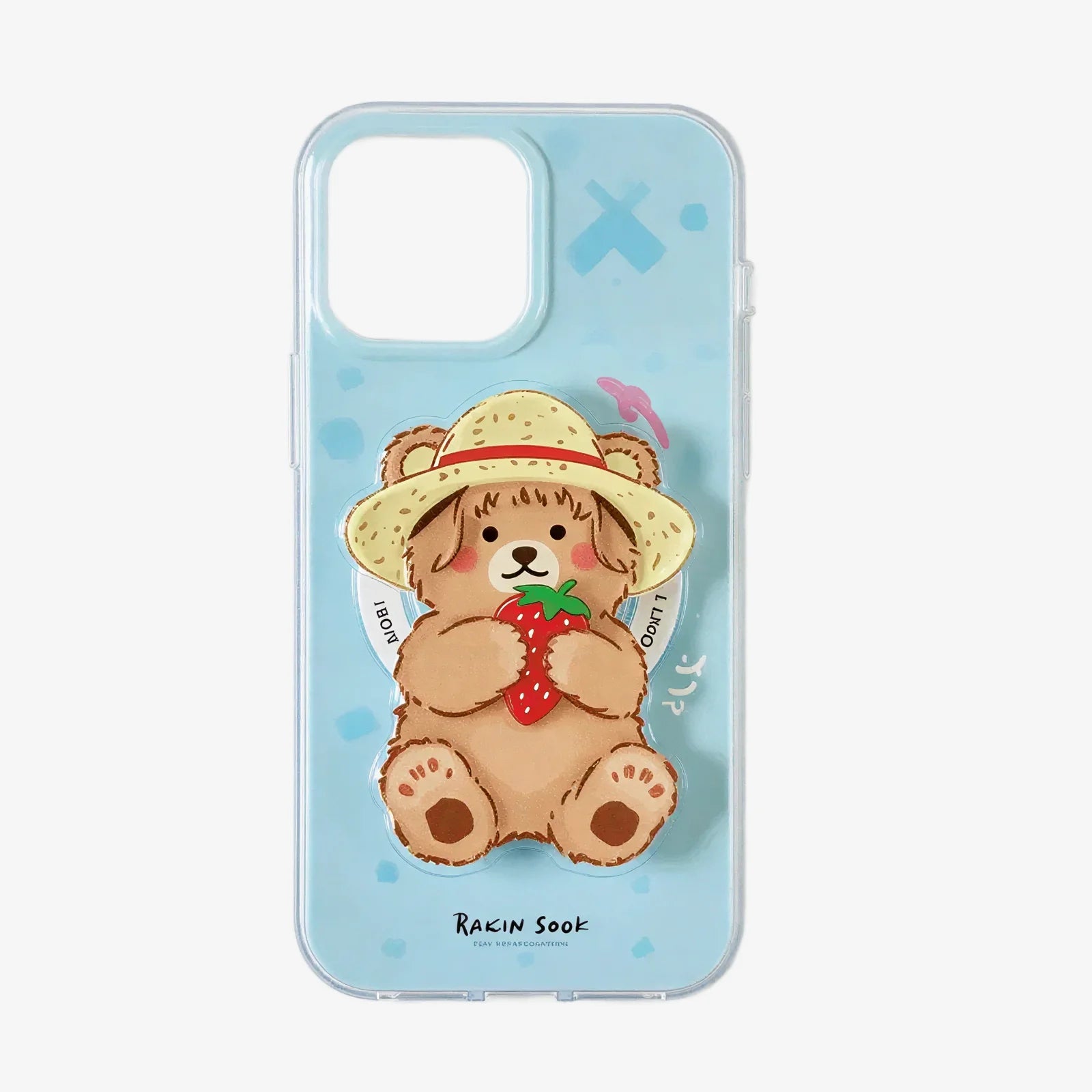 Bear with Hat & Berry Phone Grip Stand